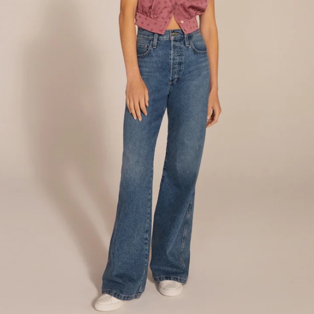 Favorite Daughter The Masha High Rise Wide Leg in Long Beach Wash size 25